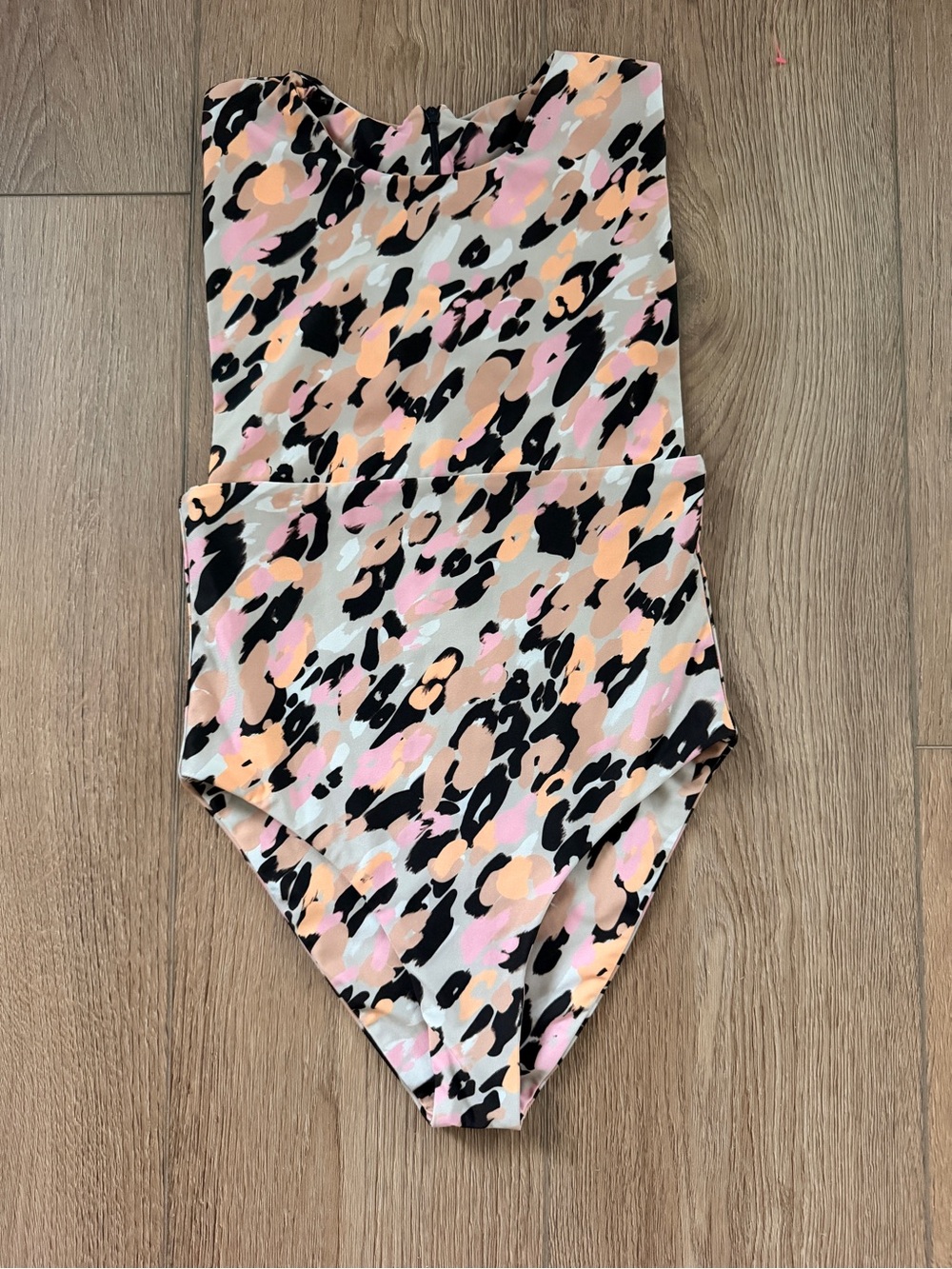 Stone Fox Swim Peach, Pink & Black Leopard One-Piece Swimsuit *Never Worn*